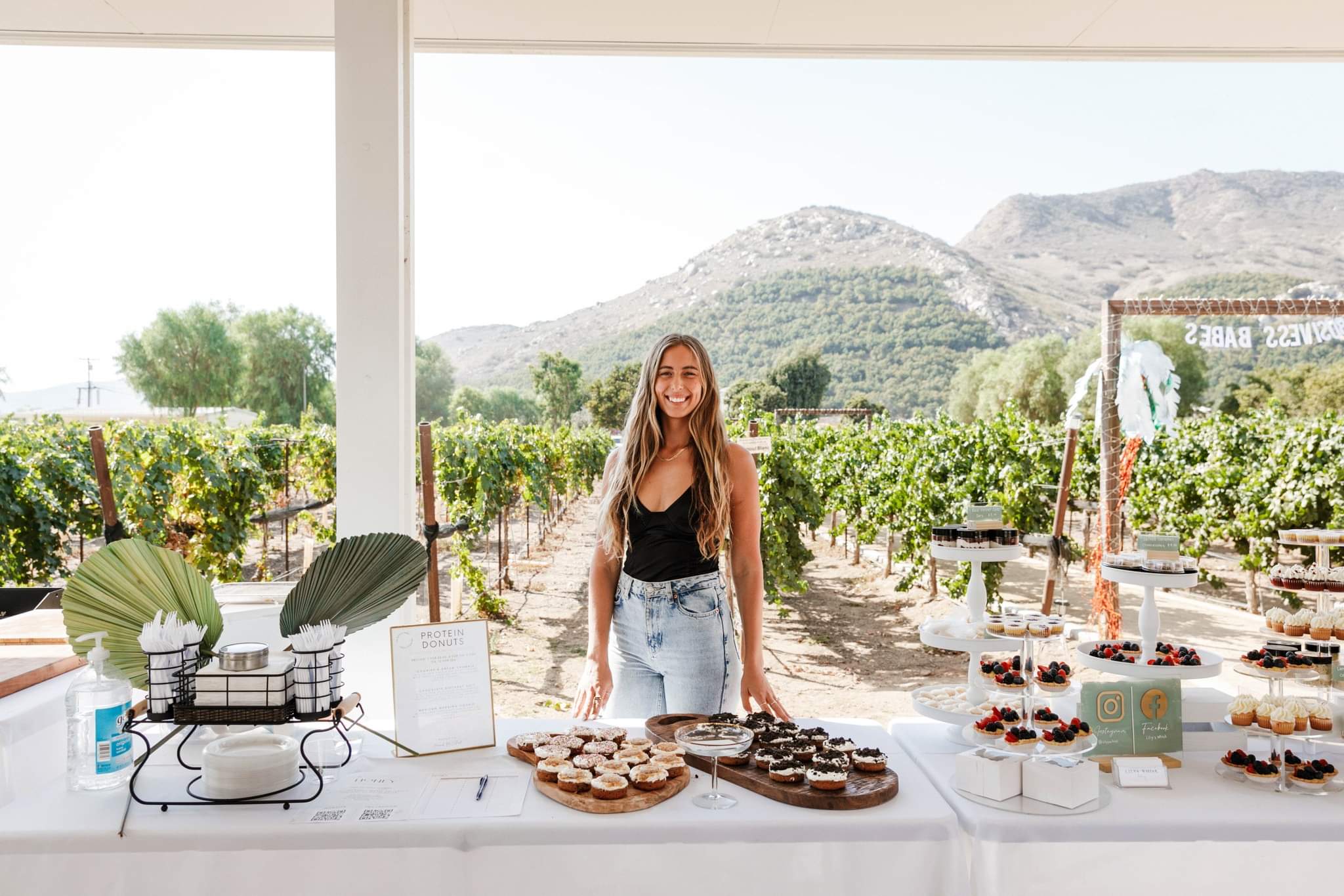 Hannah Catering an Event