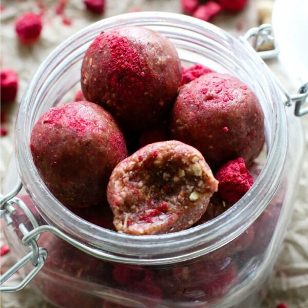 Raspberry Cheesecake Protein Balls